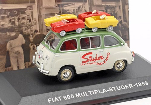 Altaya　1/43　フィアット・600 ムルティプラ バン Studer　green/creme　1959