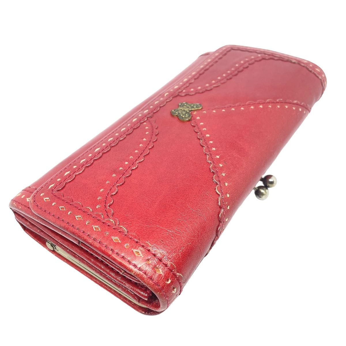 ANNA SUI】 アナスイ がま口 長財布 レザー ロングウォレット ANNA SUI】 アナスイ がま口 長財布 レザー ロングウォレット