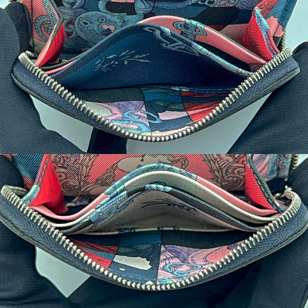 エルメス アザップ シルクイン コンパクト財布 ネイビー ヘビ 馬 エルメス アザップ シルクイン コンパクト財布 ネイビー ヘビ 馬