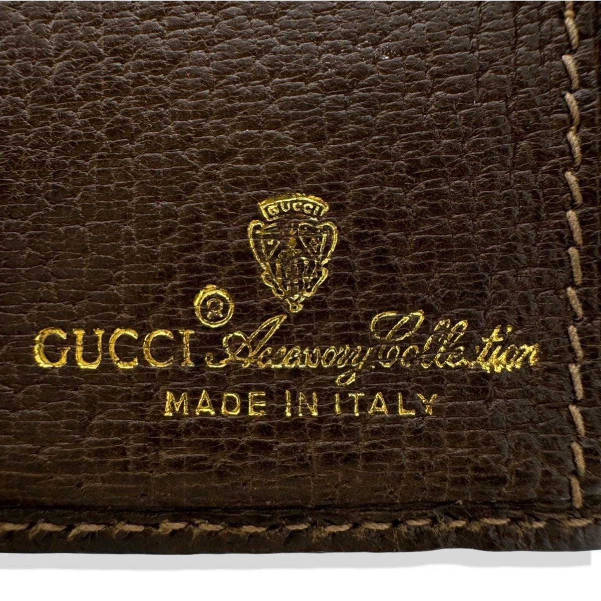 激レア オールドグッチ Gucci 財布 総柄 2つ折ミニ財布 小銭入れ