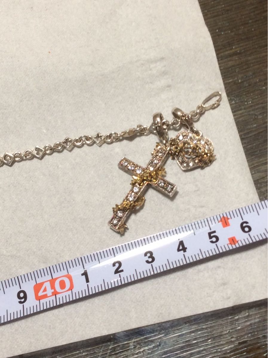 SVシルバー925 k18 ゴールド十字架 ハート ネックレス22g|Yahoo SVシルバー925 k18 ゴールド十字架 ハート ネックレス22g|Yahoo