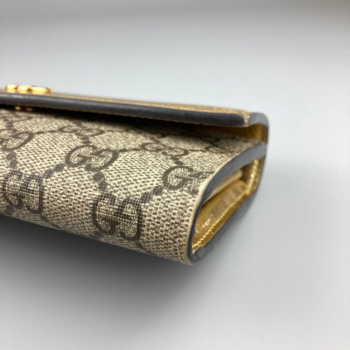 限定品 GUCCI グッチ 長財布 レザー GG マーモント ゴールド 限定品 GUCCI グッチ 長財布 レザー GG マーモント ゴールド