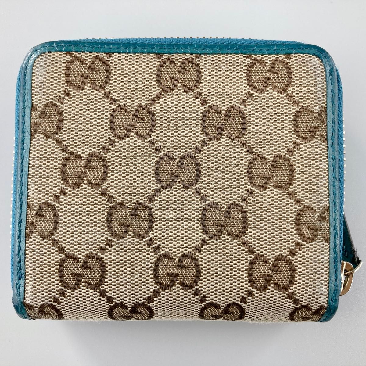 GUCCI グッチ 二つ折り財布 GGキャンバス レザー 小型 GUCCI グッチ 二つ折り財布 GGキャンバス レザー 小型