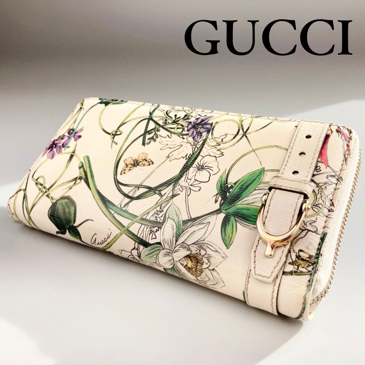 GUCCI グッチ 長財布 ラウンドファスナー フローラ 花柄 GUCCI グッチ 長財布 ラウンドファスナー フローラ 花柄