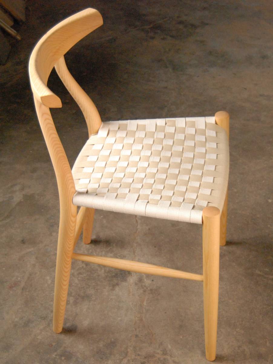 木の椅子CH31①/布テープ座面/展示品/むげ工房|Yahoo!フリマ 木の椅子CH31①/布テープ座面/展示品/むげ工房|Yahoo!フリマ