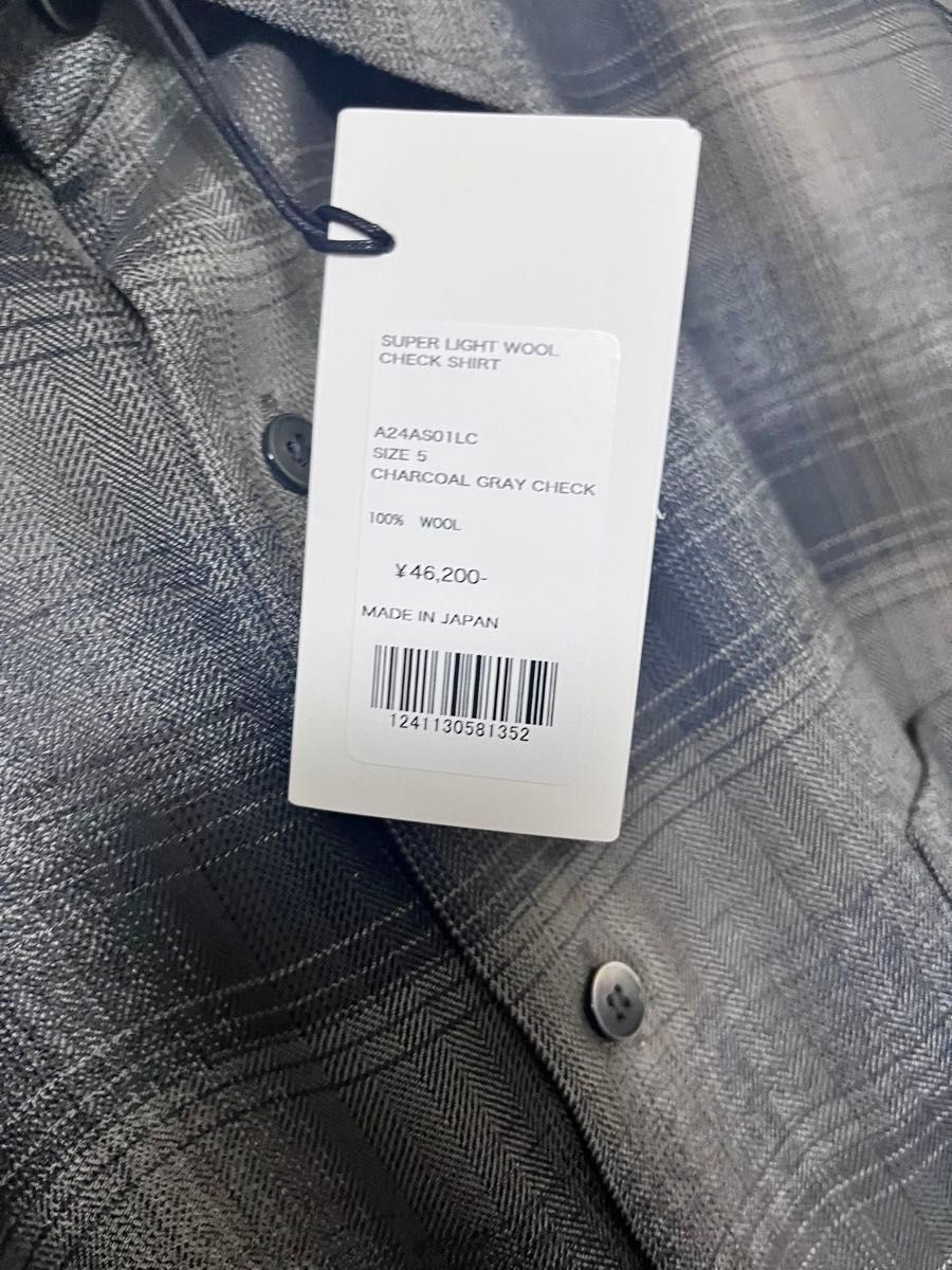 AURALEE オーラリー チェック シャツ SUPER LIGHT WOOL CHECK AURALEE オーラリー チェック シャツ SUPER LIGHT WOOL CHECK