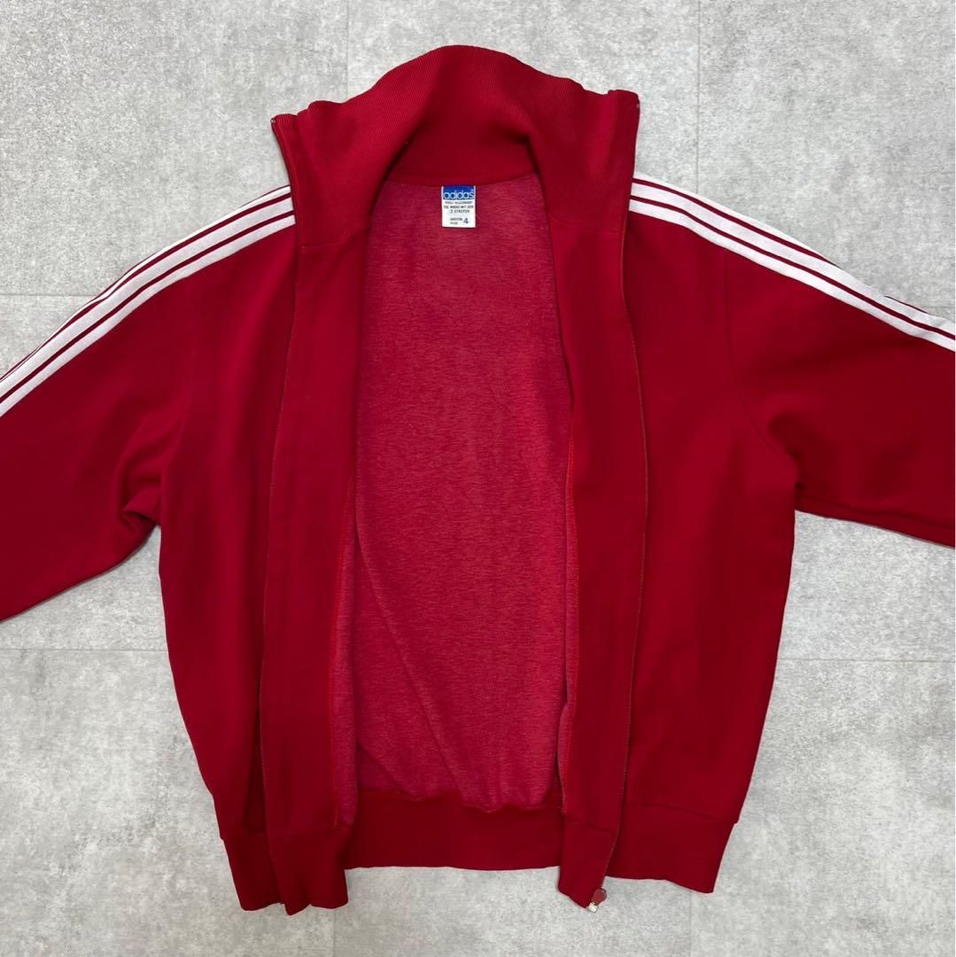 希少 70s アディダス adidas トラックジャケット 赤 ジャージ 4 希少 70s アディダス adidas トラックジャケット 赤 ジャージ 4