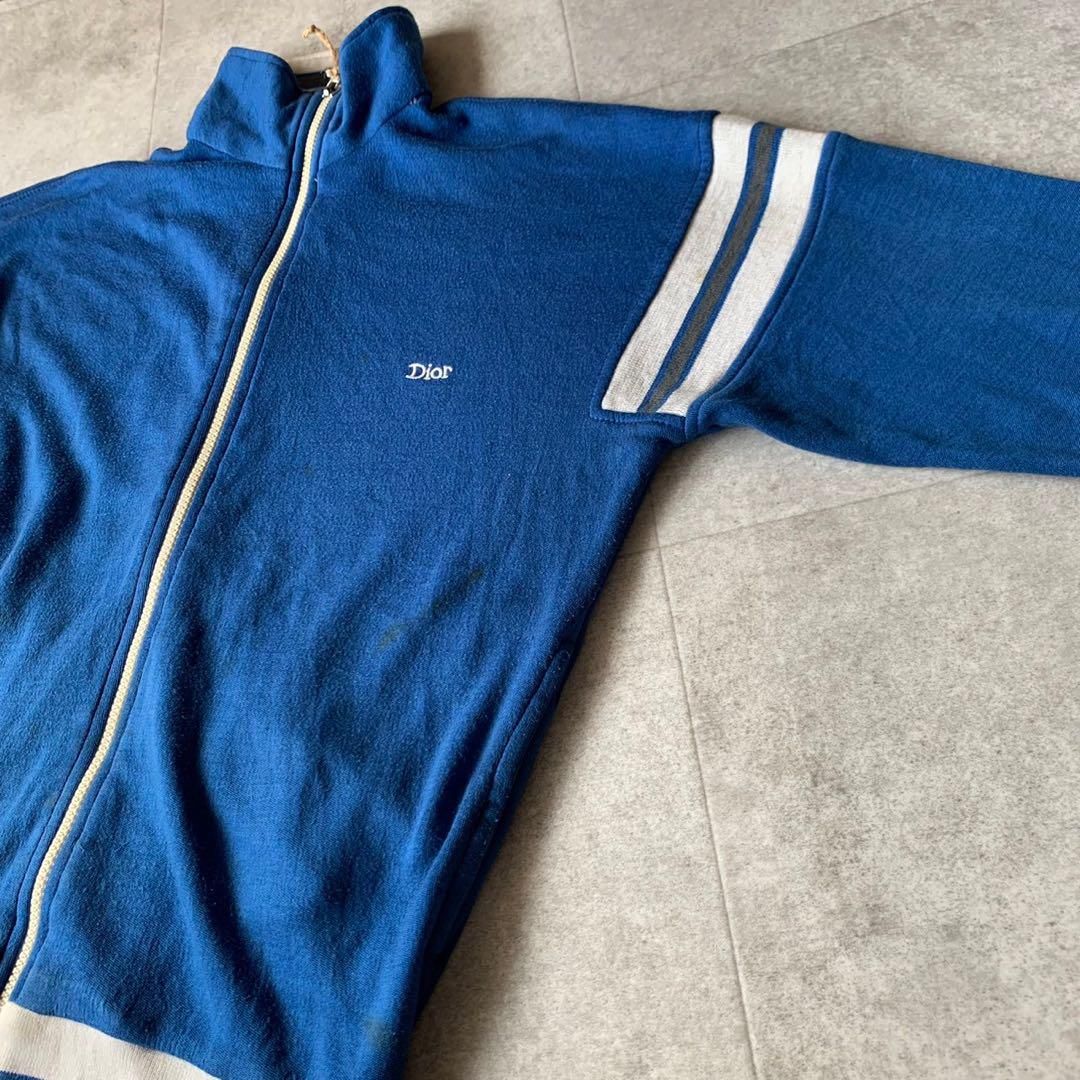 超希少 80s Christian Dior トラックジャケット ジャージ 青 超希少 80s Christian Dior トラックジャケット ジャージ 青