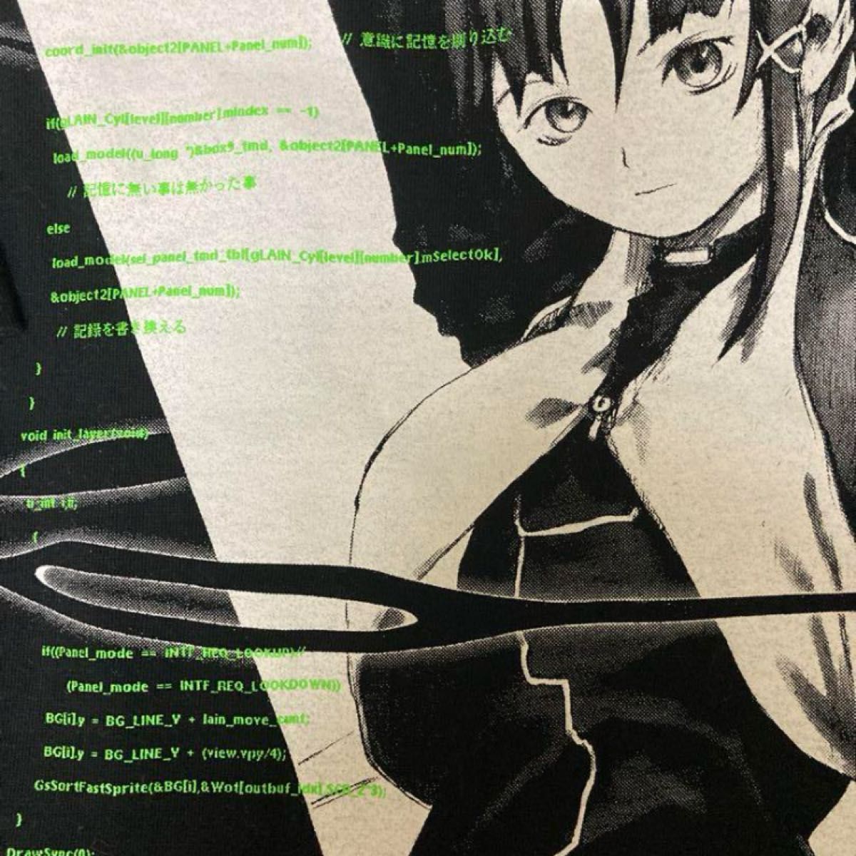 serial experiments lain Tシャツ 黒 XL 送料無料 レイン serial experiments lain Tシャツ 黒 XL 送料無料 レイン