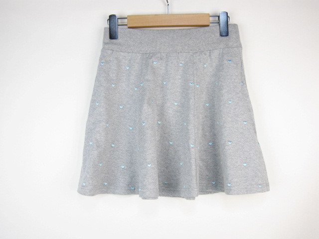  Beams BEAMS BOY skirt Flare Mini Heart cotton gray D441
