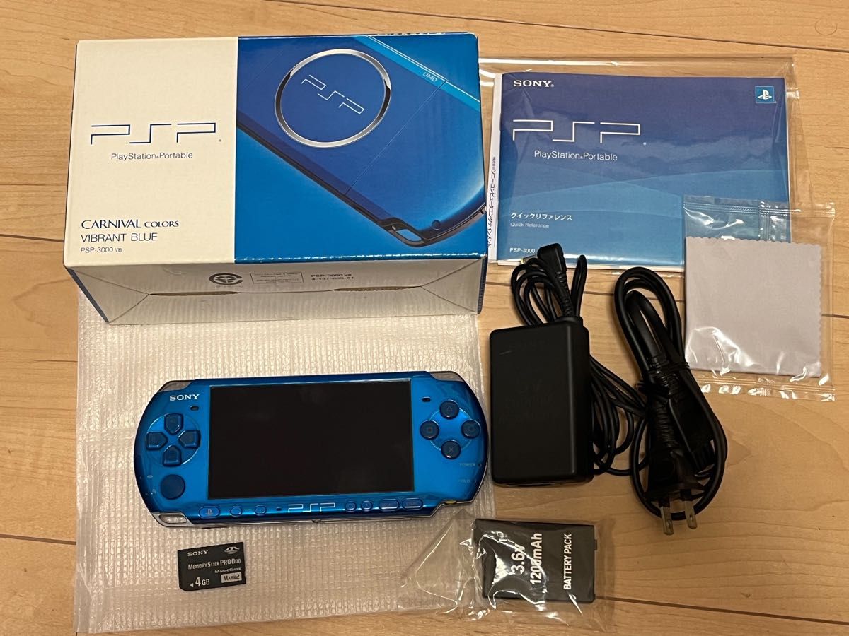 動作確認のみ 新品同様 PSP-3000 バイブラントブルー 完全無傷 動作確認のみ 新品同様 PSP-3000 バイブラントブルー 完全無傷