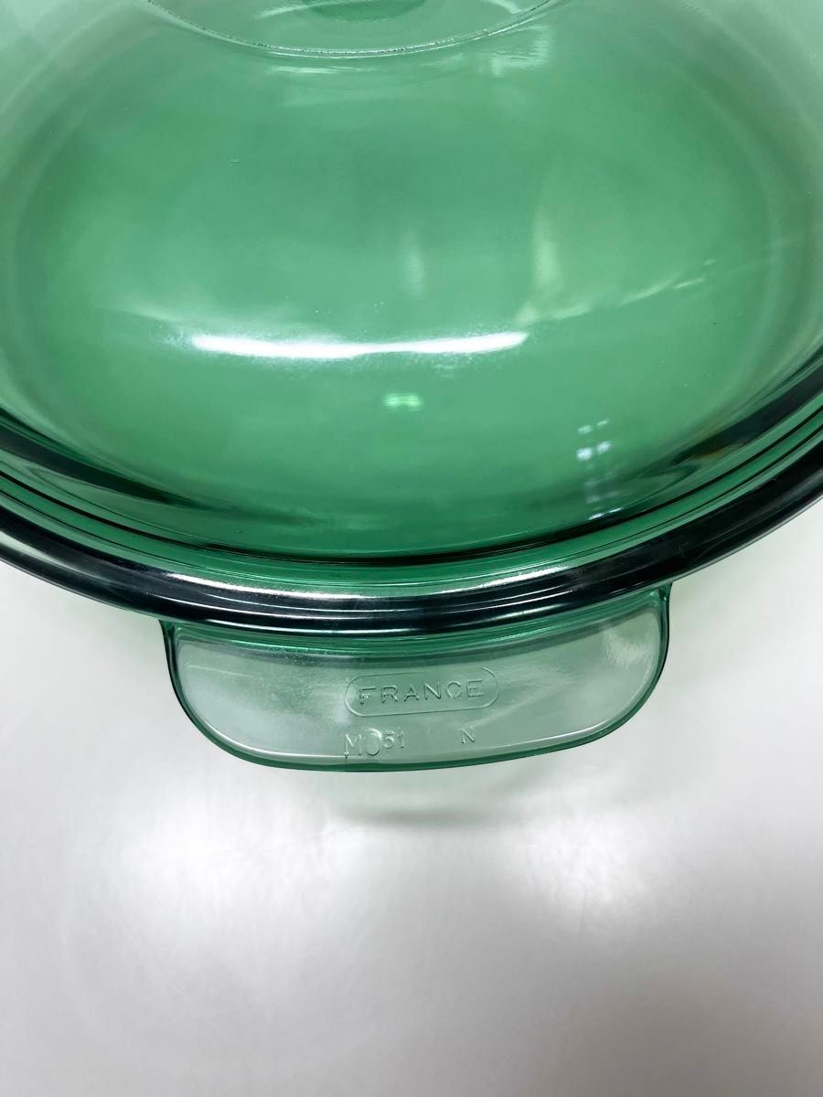 PYREX パイレックス グリーン ガラス鍋 キャセロール 両手鍋 PYREX パイレックス グリーン ガラス鍋 キャセロール 両手鍋