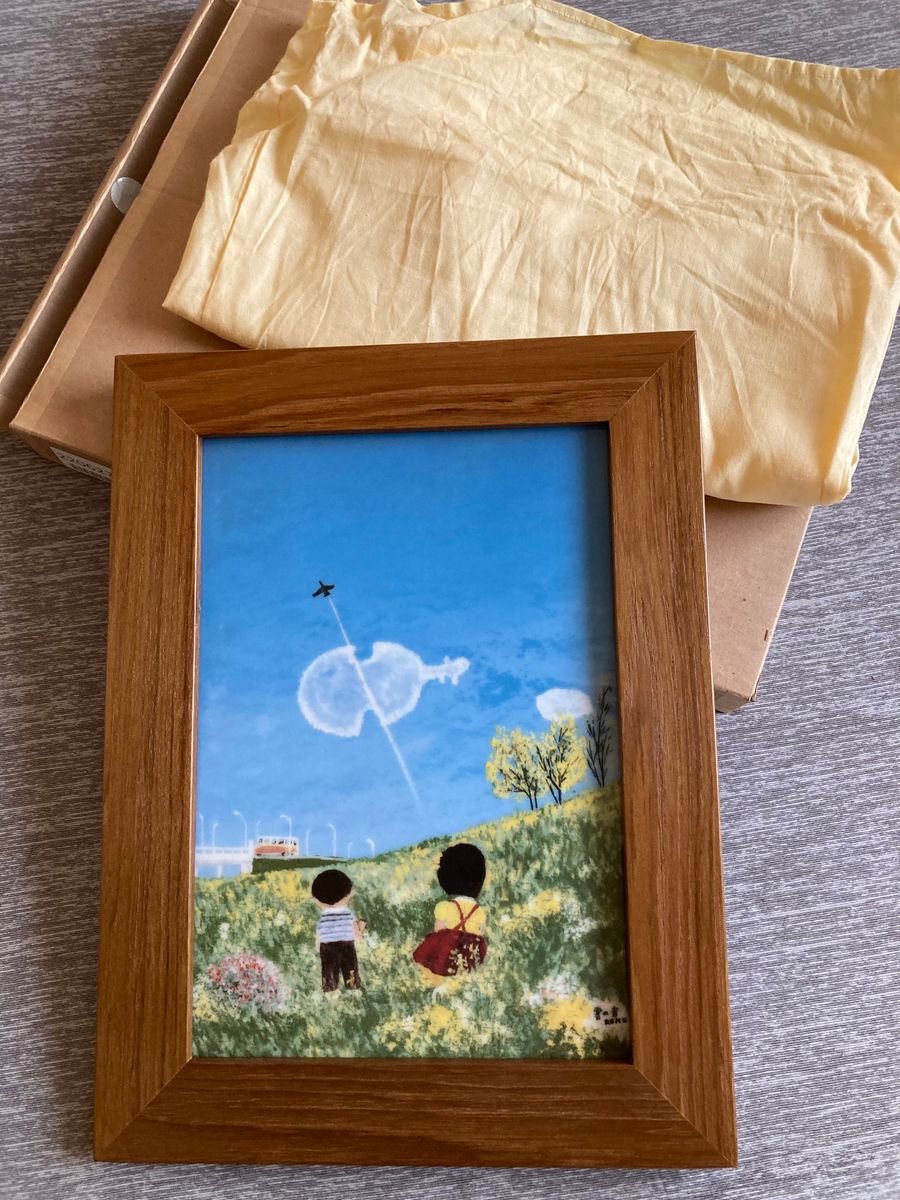 谷内六郎 ロイヤルコペンハーゲン陶板画 雲の音 陶板画 額装 谷内六郎 ロイヤルコペンハーゲン陶板画 雲の音 陶板画 額装