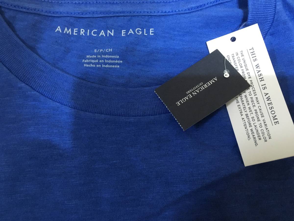 正規品 本物 新品 アメリカンイーグル スラブジャージー Tシャツ AMERICAN EAGLE ワイルド クール! オシャレ シルエット綺麗 XS ( S )_画像3
