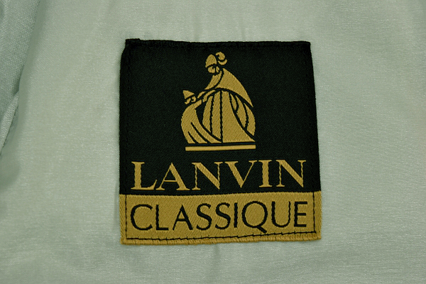 L-1446★LANVIN CLASSIQUE ランバン クラシック★春夏 快適 薄地　正規品 ミント色 チェック柄 テーラードジャケット ブレザー 48-35_画像3