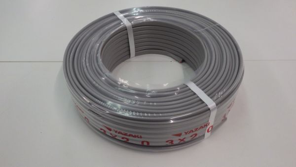 YAZAKI 3×2.0mm VVFケーブル 100m 16kg 2024年製 電材 電線 VVF YAZAKI 3×2.0mm VVFケーブル 100m 16kg 2024年製 電材 電線 VVF