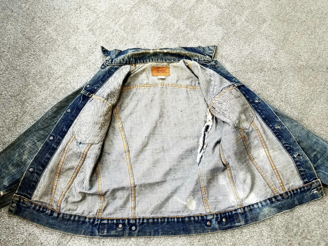 即決で送料無料 60s～ vintage levi's 70505E 34 ~ 36 XS ~ S デニムジャケット 70505‐0217 BIGE ビッグE USA製 アメリカ製 ビンテージ_画像4