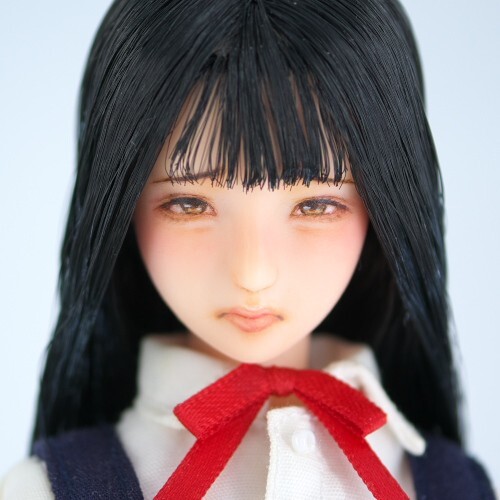 1/6 カスタム ドール ヘッド 綺麗な瞳の少女 ヘッドのみの出品です Yahoo!オークション - 1/6 少し幼顔のカスタムドールヘッド