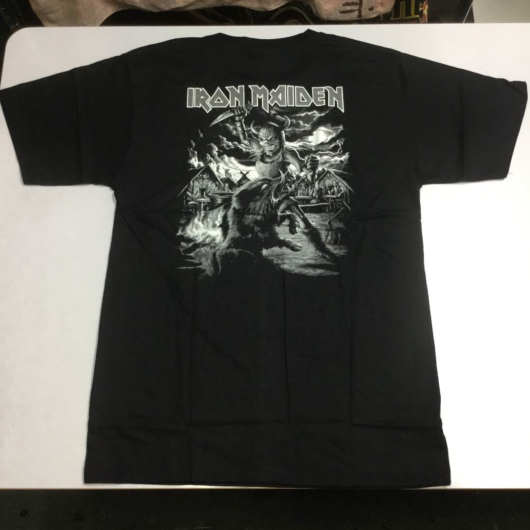 SR2B1♪ 両面プリントバンドデザイン半袖Tシャツ Lサイズ アイアンメイデン IRON MAIDEN ②_画像3