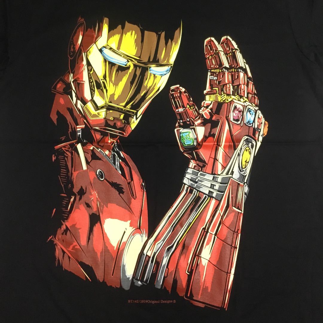 SR5C2♪ デザインプリントTシャツ XLサイズ (LL) アイアンマン ナノガントレット IRONMAN NANO GAUNTLET マーベル