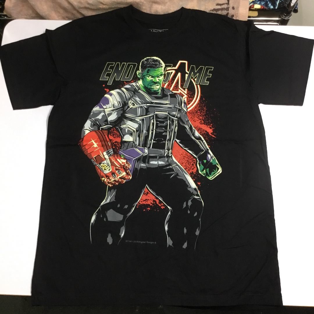 SR5C2♪ デザインプリントTシャツ XLサイズ (LL) ハルク HULK アベンジャーズ エンドゲーム AVENGERS ENDGAME マーベル