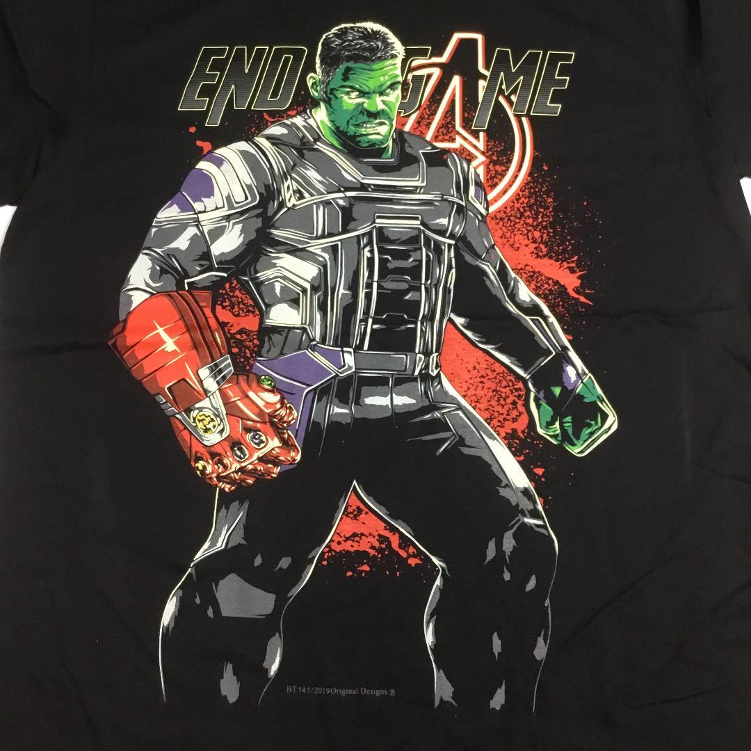 SR5C2♪ デザインプリントTシャツ XLサイズ (LL) ハルク HULK アベンジャーズ エンドゲーム AVENGERS ENDGAME マーベル