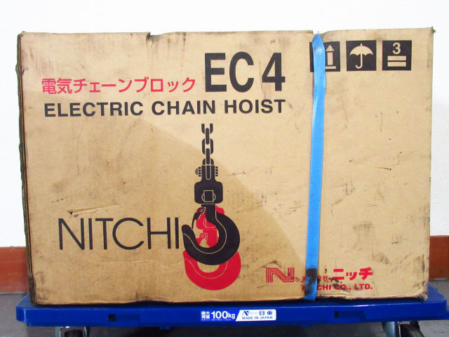 未使用品 NICH ニッチ 電気チェーンブロック ホイスト EC4 200v 60Hz 490kg 揚程6m 管理 6G0925A