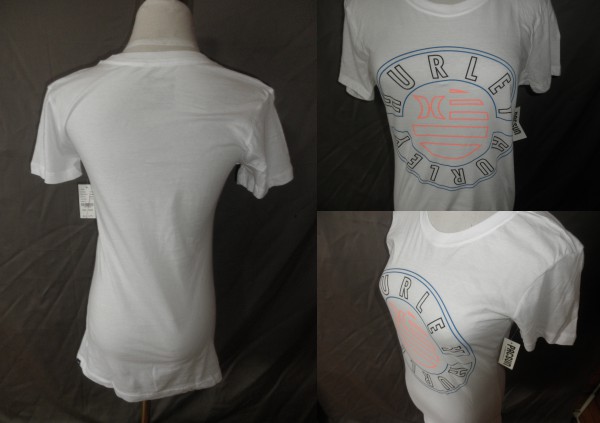 USA購入 人気サーフ系ブランド ハーレー【Hurley】ロゴプリントTシャツ US Sサイズ ホワイト 新品未使用_画像2
