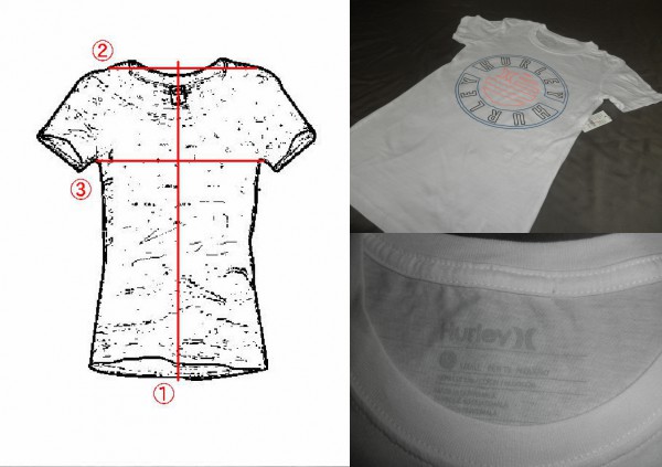 USA購入 人気サーフ系ブランド ハーレー【Hurley】ロゴプリントTシャツ US Sサイズ ホワイト 新品未使用_画像3