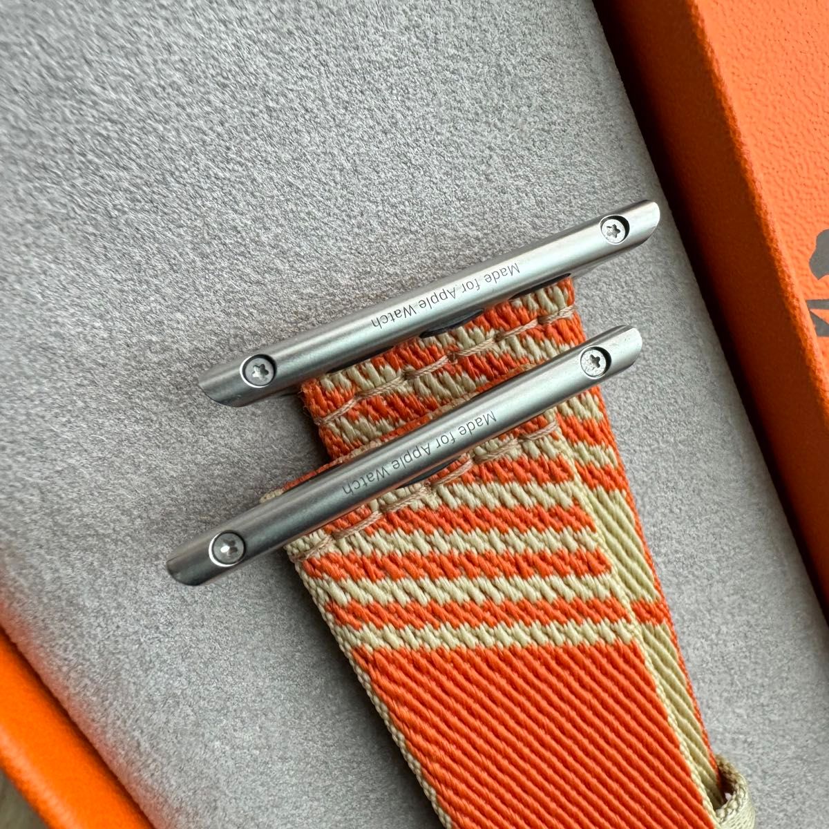 1947 Apple Watch エルメス オレンジ ジャンピング ナイロン 1947 Apple Watch エルメス オレンジ ジャンピング ナイロン