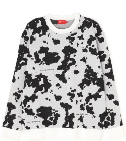 パリコレクション 35%OFF《2024年秋冬》ニューバランス 012-4270002(030)白(6/LL) 長袖ニットプルオーバー セーター
