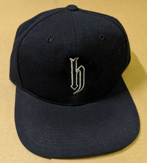 DJ HONDA HAT 黒 白の縁どりロゴ 帽子 CAP です (ヤマト/宅急便発送) DJホンダ キャップ 帽子　Y1