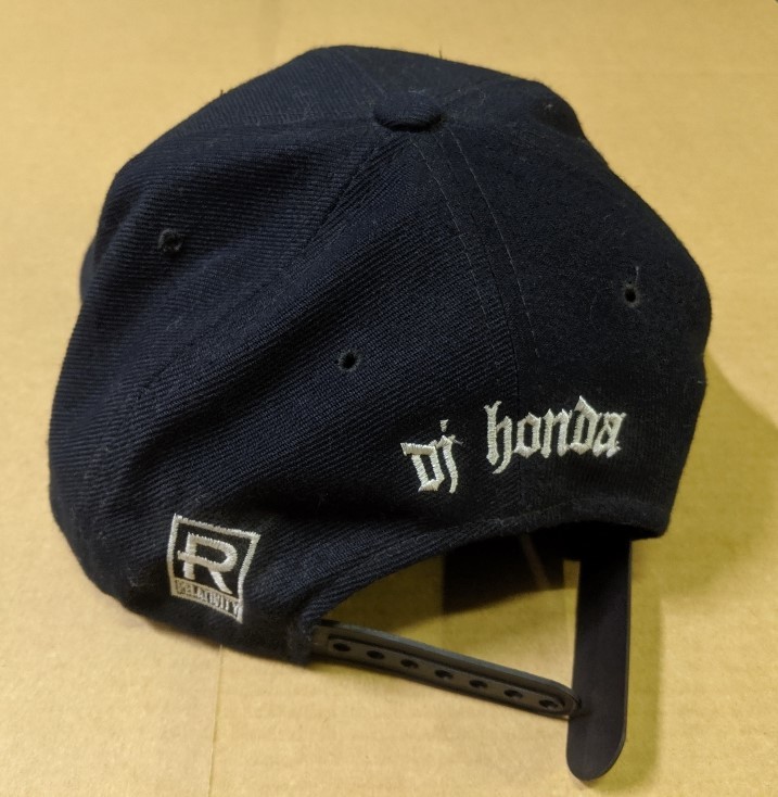 DJ HONDA HAT 黒 白の縁どりロゴ 帽子 CAP です (ヤマト/宅急便発送) DJホンダ キャップ 帽子　Y1_画像2