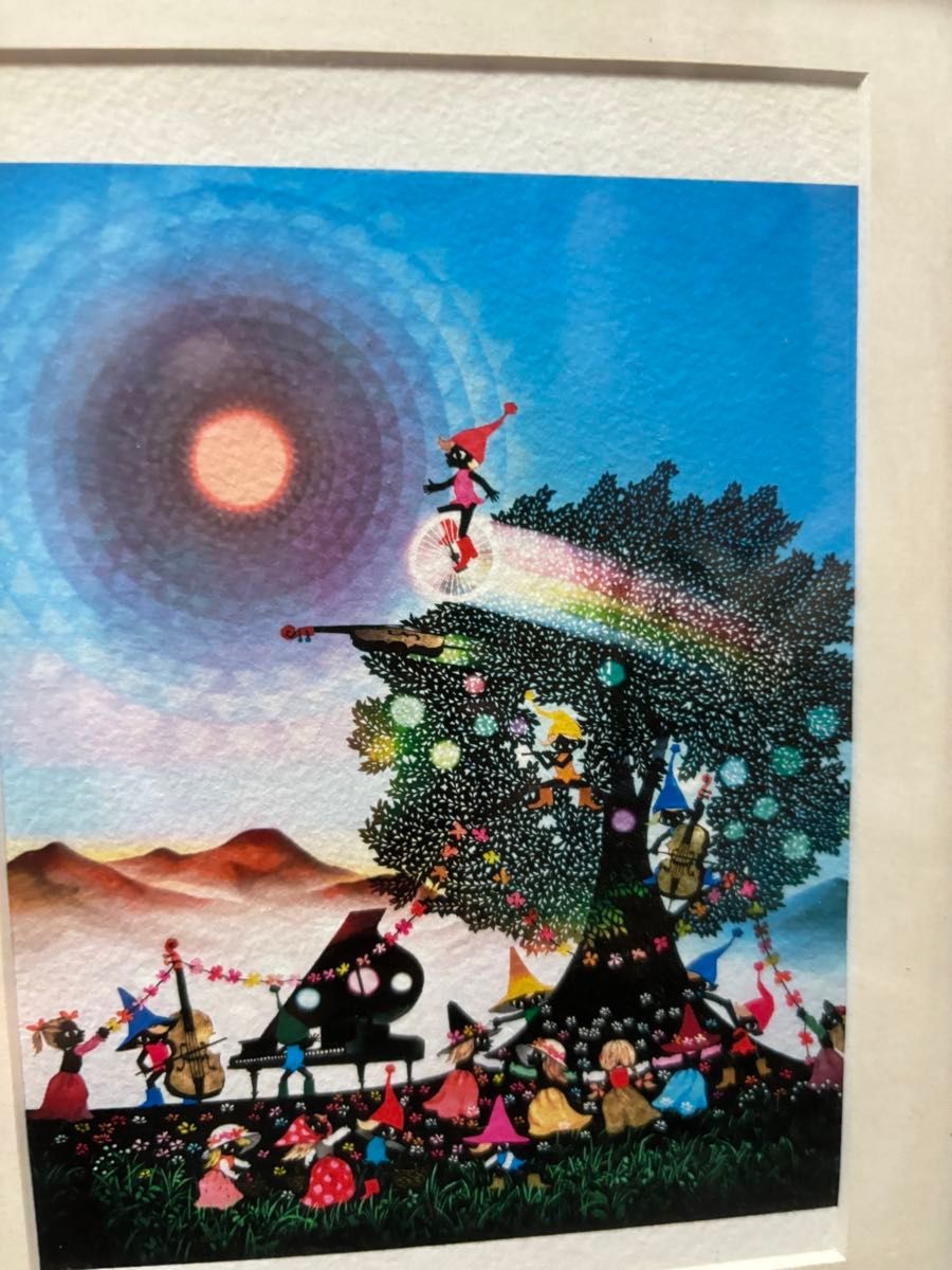 絵画・藤城清治・小人たちのパーティ・新品・送料無料・額付き 絵画・藤城清治・小人たちのパーティ・新品・送料無料・額付き