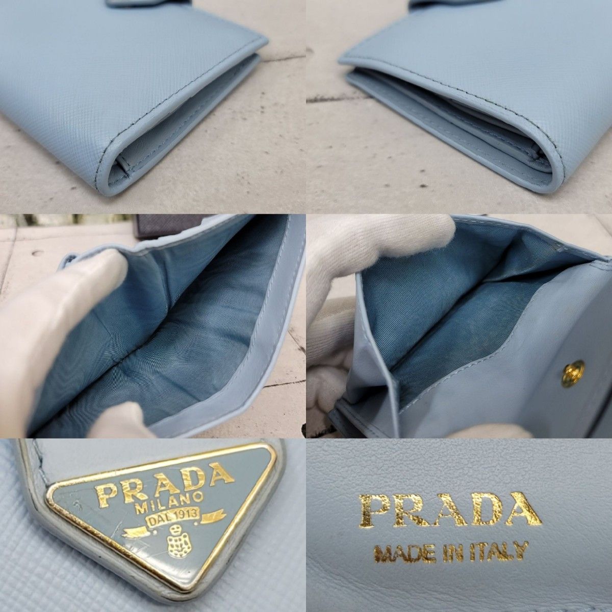 現行モデル 正規品 PRADA サフィアーノタブ ライトブルー プラダ 現行モデル 正規品 PRADA サフィアーノタブ ライトブルー プラダ