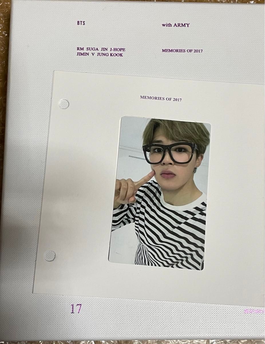 BTS JIMIN Photocard MEMORIES OF 2017 DVD Official Bangtan BTS JIMIN Photocard MEMORIES OF 2017 DVD Official Bangtan