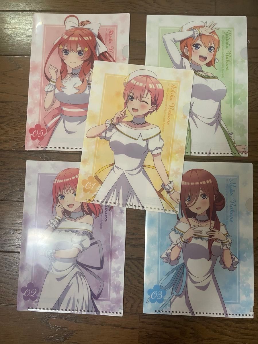 五等分の花嫁 ∽ × セブイレ 限定 A5クリアファイル 5種セット 未使用 五等分の花嫁×セブンイレブン A5クリアファイル5種類