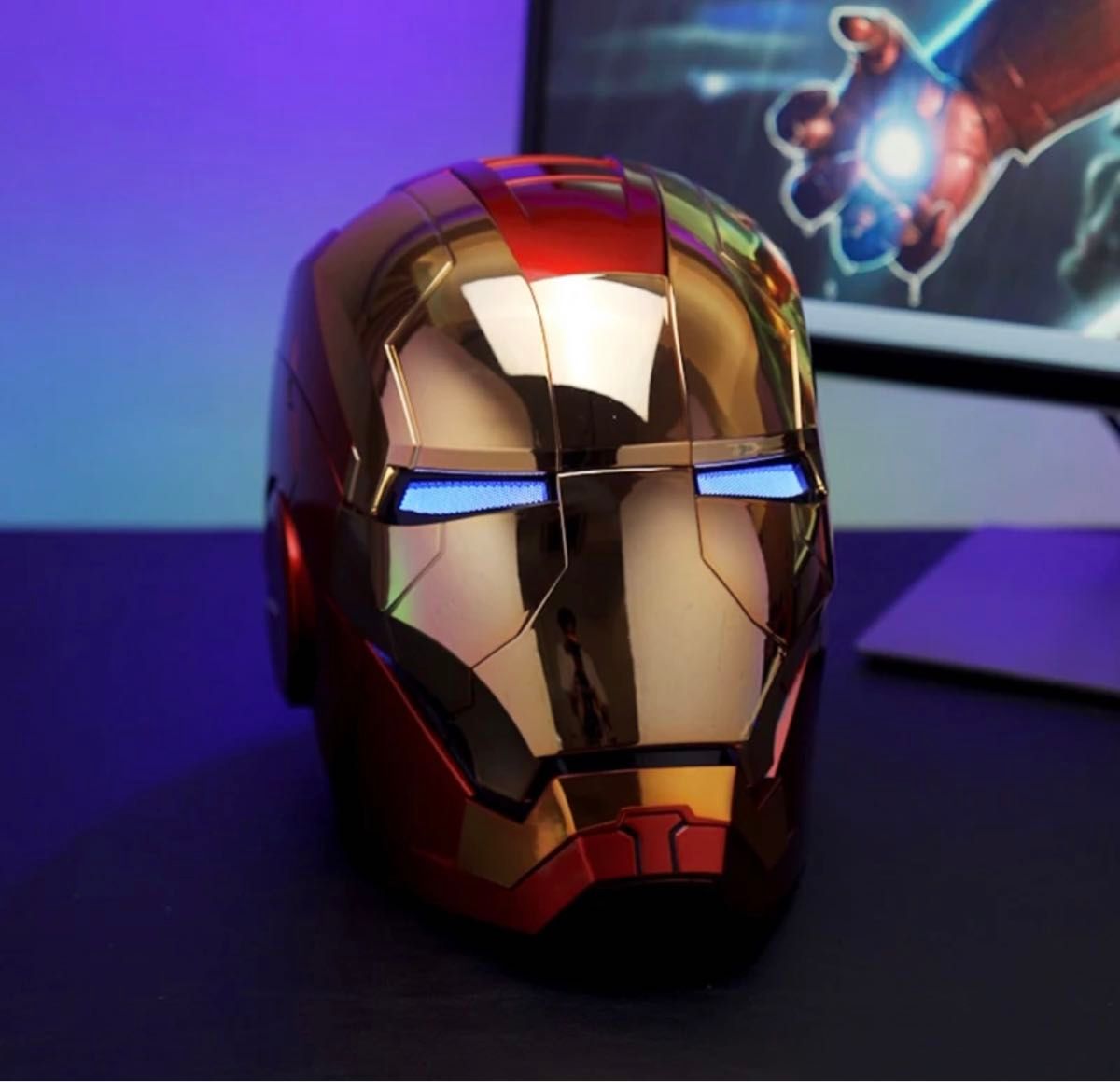 アイアンマンヘルメット自動開閉 音声認識開閉可能 AUTOKING アイアンマンヘルメット自動開閉 音声認識開閉可能 AUTOKING