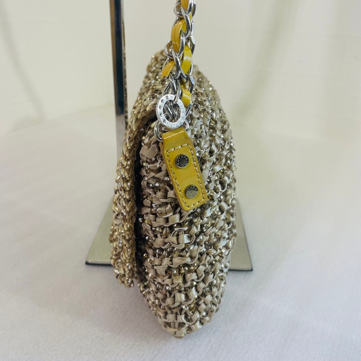 ANTEPRIMA ワイヤーバッグ 花 シルバーゴールド チェーン ANTEPRIMA ワイヤーバッグ 花 シルバーゴールド チェーン