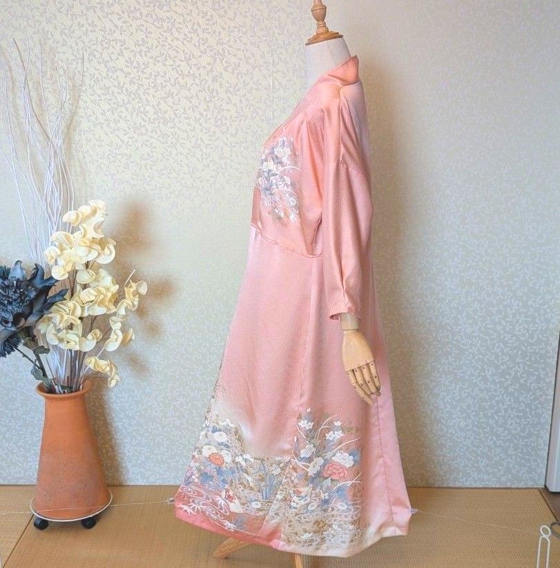 No 52 新品未仕立訪問着 着物リメイクワンピース 訪問着ドレス No 52 新品未仕立訪問着 着物リメイクワンピース 訪問着ドレス