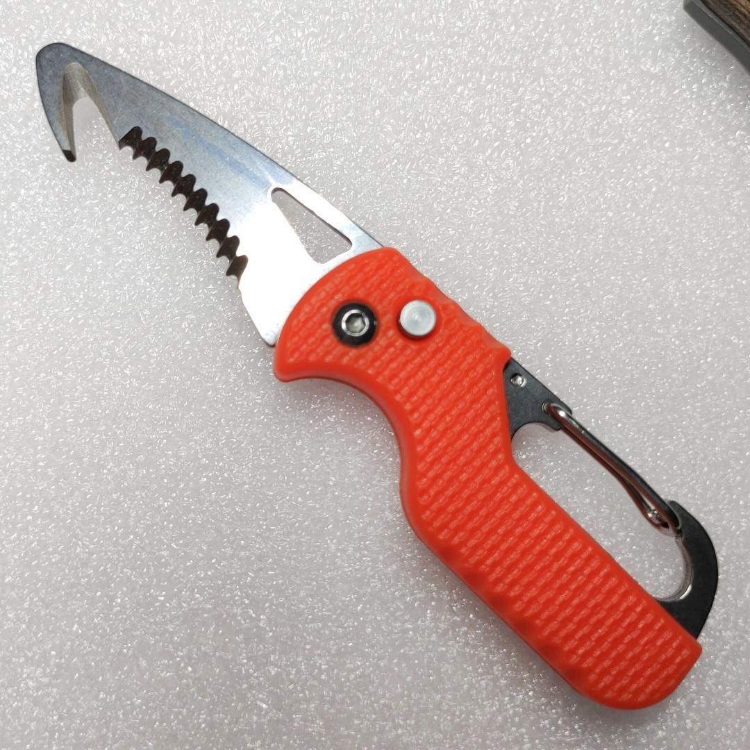 中古 ミニナイフ セレーション 波刃 片刃 ガットフック刃 中古 ミニナイフ セレーション 波刃 片刃 ガットフック刃