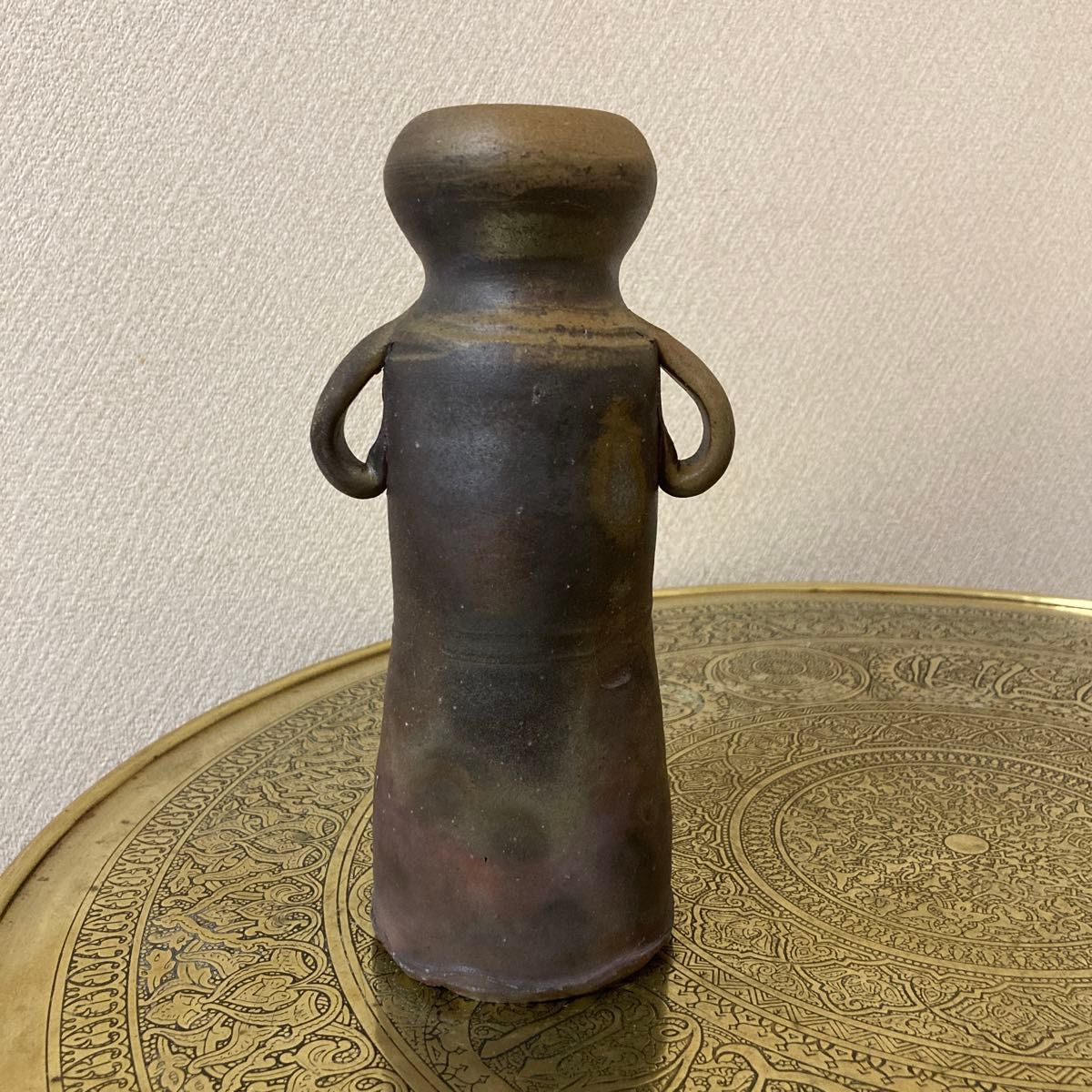 備前焼 金重窯 七十七代 陶弘作 花入 花器 未使用品〈検 緋襷 青 備前焼 金重窯 七十七代 陶弘作 花入 花器 未使用品〈検 緋襷 青