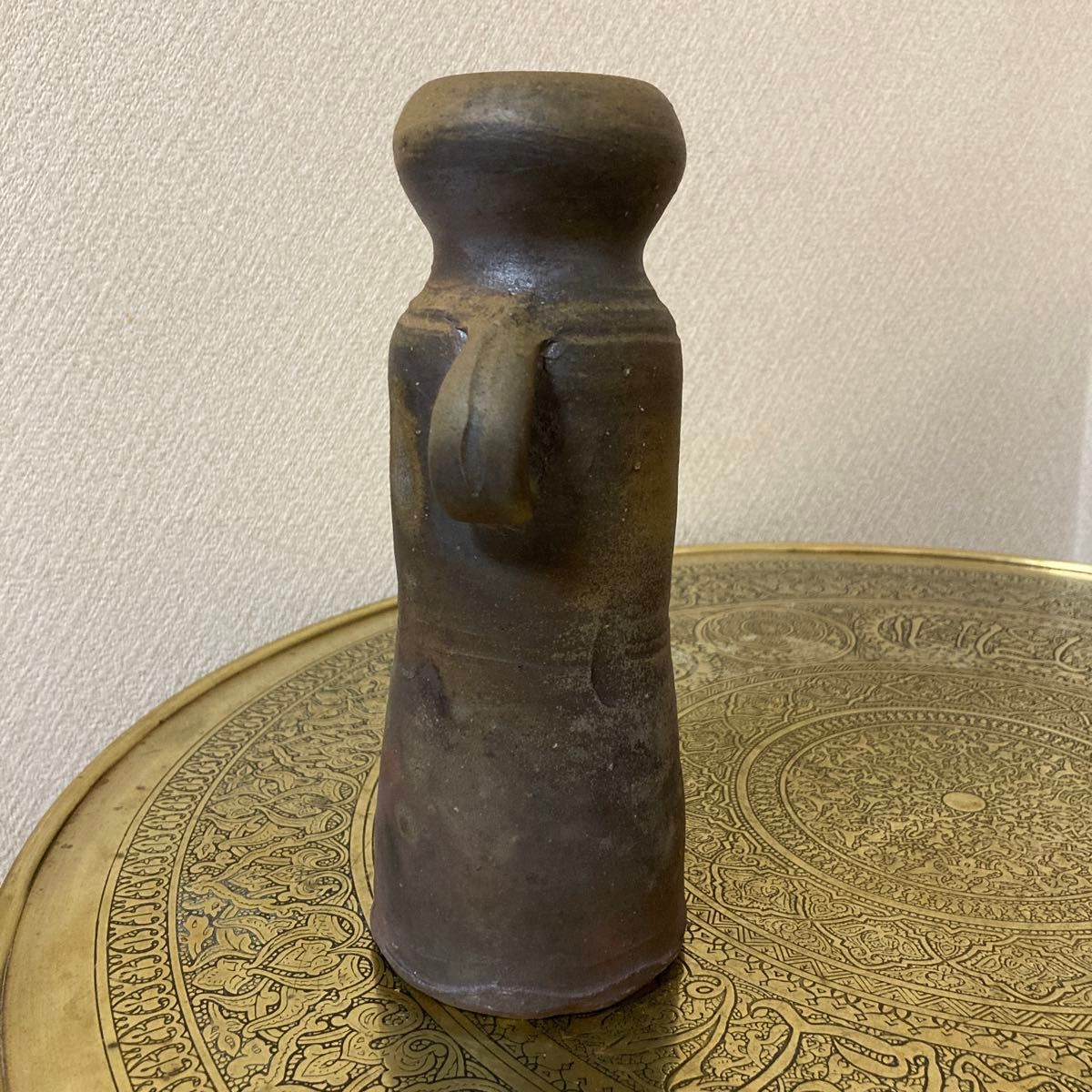 備前焼 金重窯 七十七代 陶弘作 花入 花器 未使用品〈検 緋襷 青 備前焼 金重窯 七十七代 陶弘作 花入 花器 未使用品〈検 緋襷 青