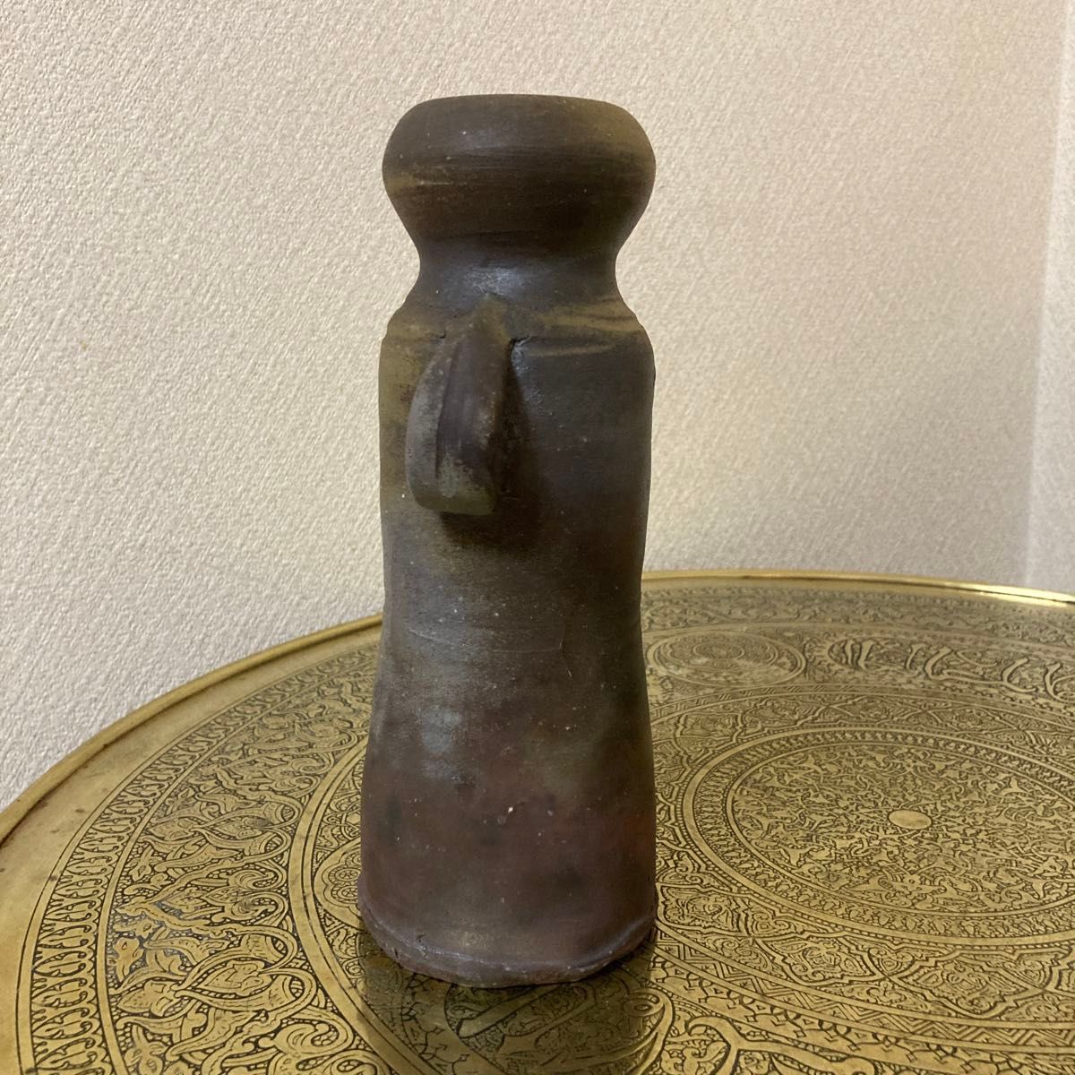 備前焼 金重窯 七十七代 陶弘作 花入 花器 未使用品〈検 緋襷 青 備前焼 金重窯 七十七代 陶弘作 花入 花器 未使用品〈検 緋襷 青
