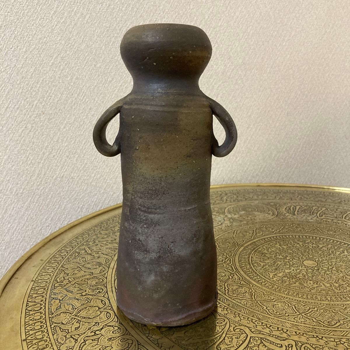 備前焼 金重窯 七十七代 陶弘作 花入 花器 未使用品〈検 緋襷 青 備前焼 金重窯 七十七代 陶弘作 花入 花器 未使用品〈検 緋襷 青