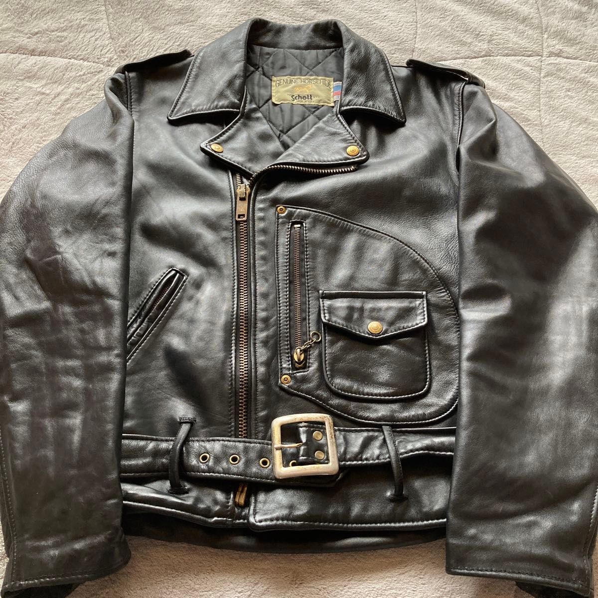 超希少 Schott ショット 611H ホースハイド Dポケ ダブル 超希少 Schott ショット 611H ホースハイド Dポケ ダブル