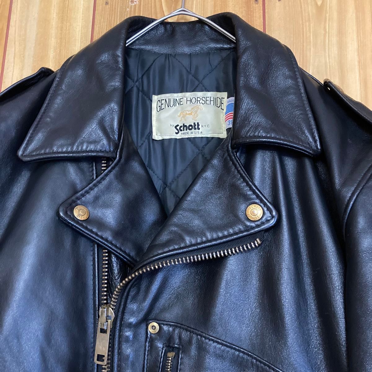 超希少 Schott ショット 611H ホースハイド Dポケ ダブル 超希少 Schott ショット 611H ホースハイド Dポケ ダブル
