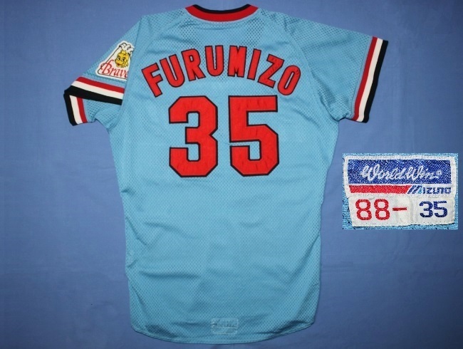 注目ショップ・ブランドのギフト 49500円 1988球団最終年実使用 古溝克之 阪急ブレーブス35 実使用、サイン入り