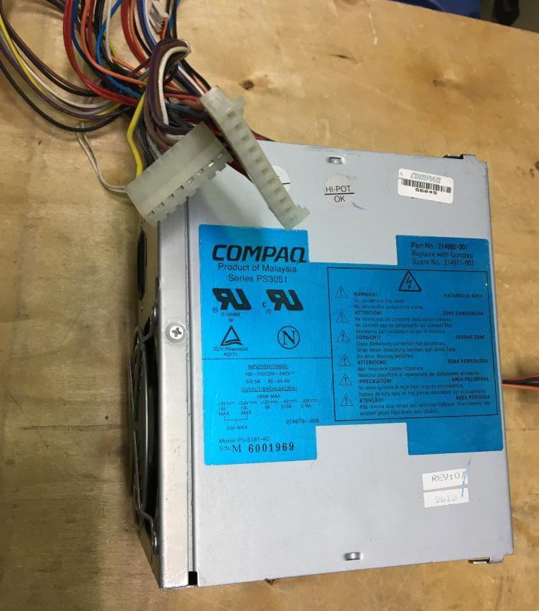 COMPAQ power supply unit 2 piece only Pro linear 5100. preservation hour. record..