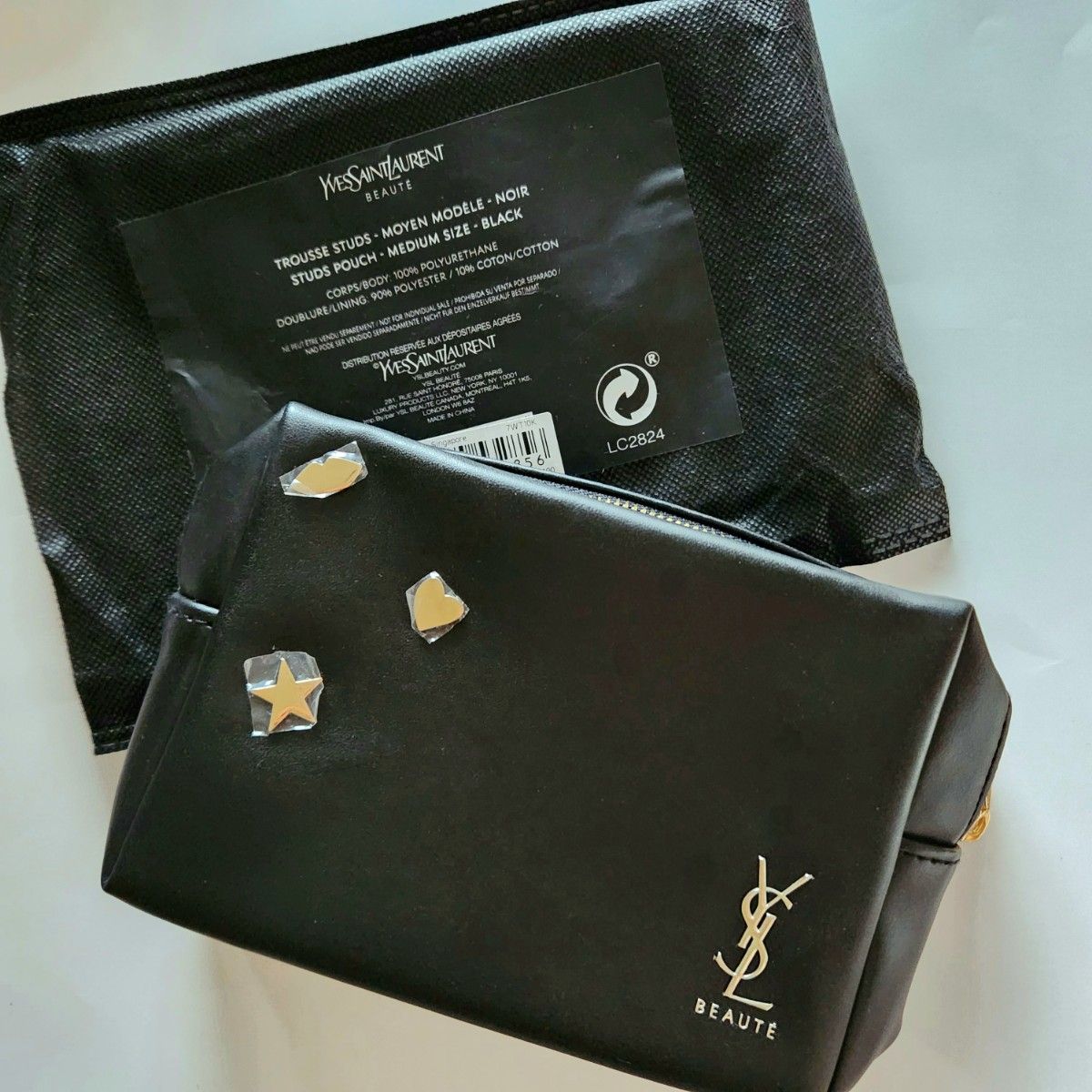 ノベルティ】YSL イヴサンローラン 化粧ポーチ ブラック 非売品 ノベルティ】YSL イヴサンローラン 化粧ポーチ ブラック 非売品